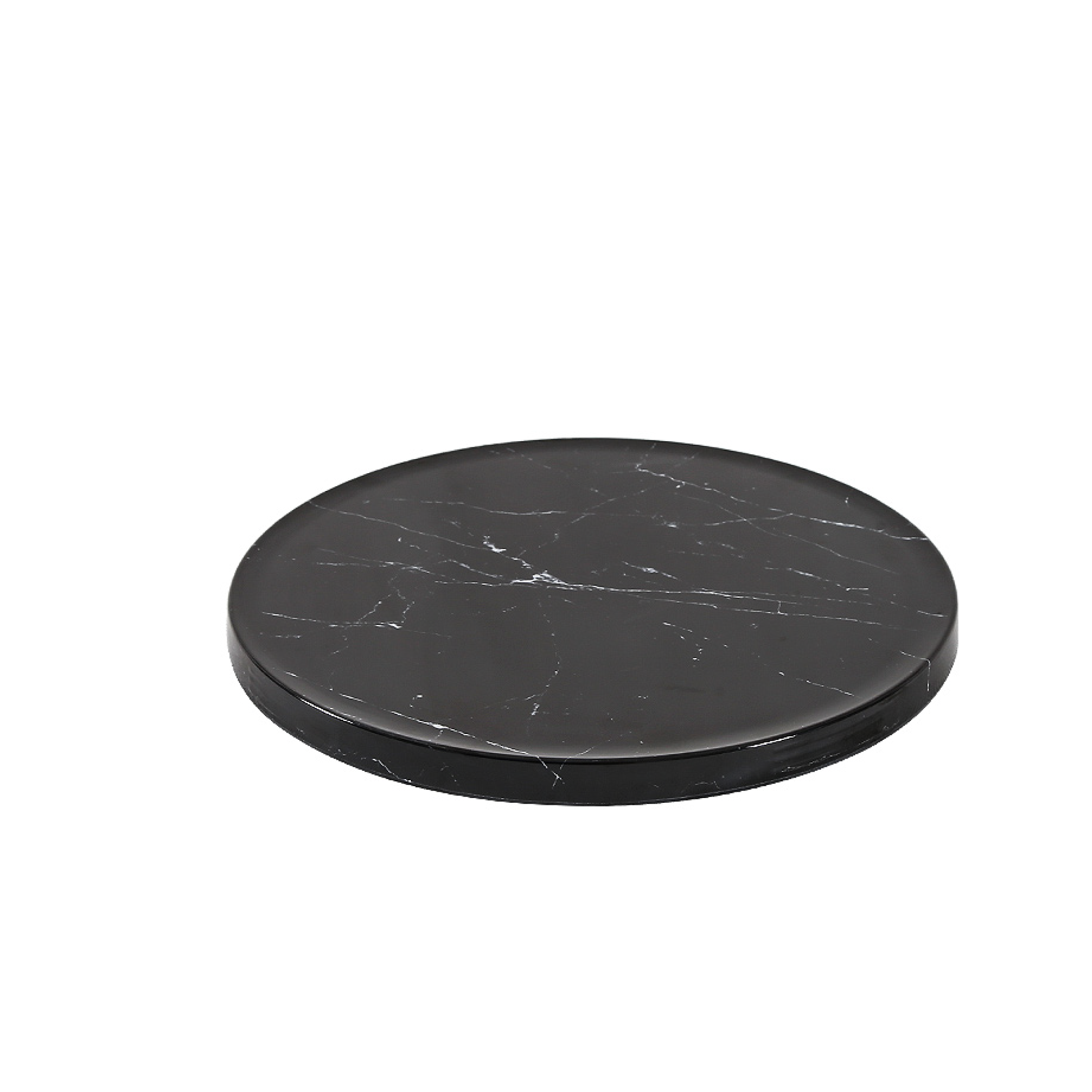 Round Black Marble tray